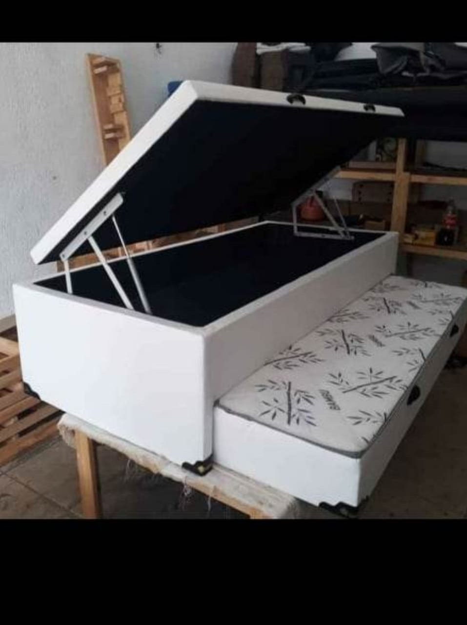 Cama baú com auxiliar 3 em 1 Confort Premium